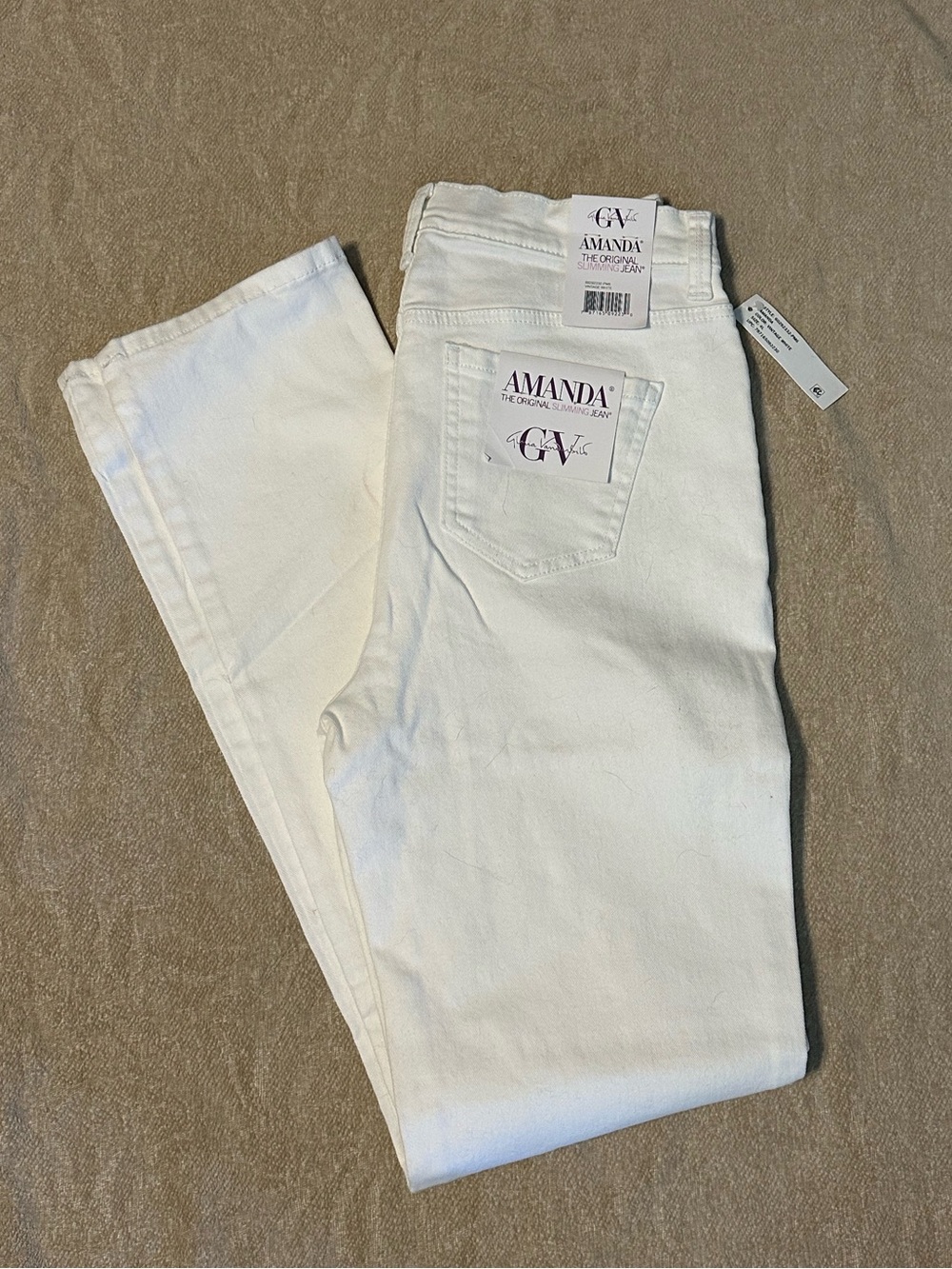 NWT Gloria Vanderbilt White Amanda Pants